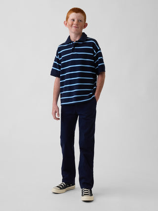 Kids Uniform Stretch Relaxed Straight Khakis.