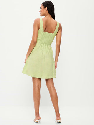 Wide-Strapped Sweetheart Neckline Dress