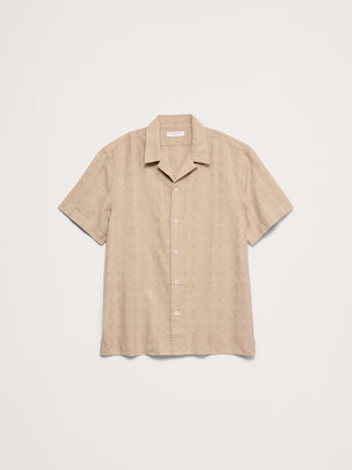 Standard-Fit Cotton-Linen Resort Shirt.
