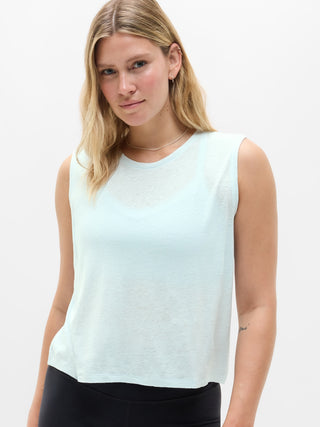 Camiseta sin Mangas de Lino