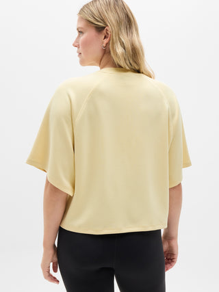 Camiseta Oversized Manga Corta Detalle Acanalado