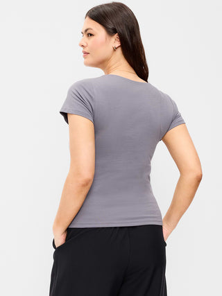 Square Neck Short Sleeve T-Shirt