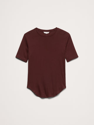 Camiseta Airy de algodón con mangas al codo.