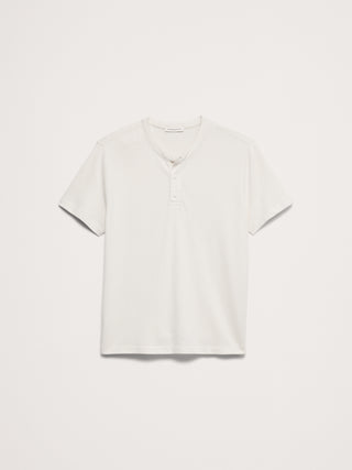 Camiseta henley de malla.