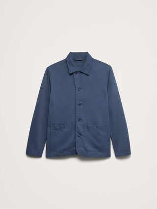 Chaqueta camisera italiana de lino y algodón.