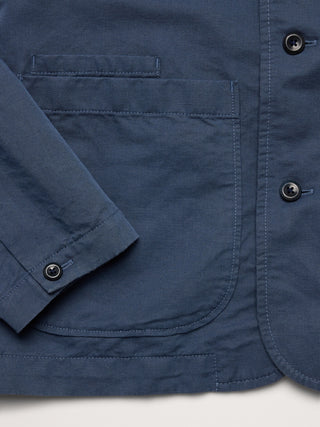 Chaqueta camisera italiana de lino y algodón.
