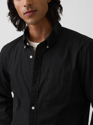 Long Sleeve Cotton Shirt with Pocket