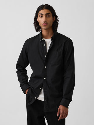 Long Sleeve Cotton Shirt with Pocket
