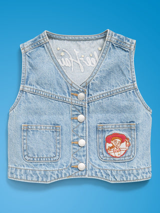 Old Navy x Pixar Toy Story Western Denim Vest for Toddler Girls.