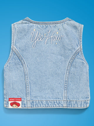 Old Navy x Pixar Toy Story Western Denim Vest for Toddler Girls.