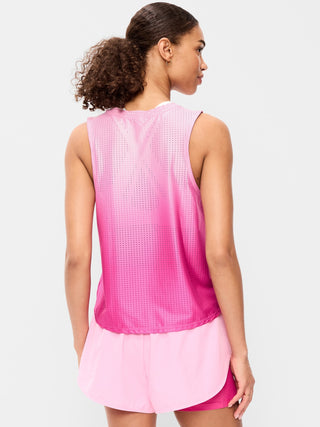 Camiseta sin mangas de malla.