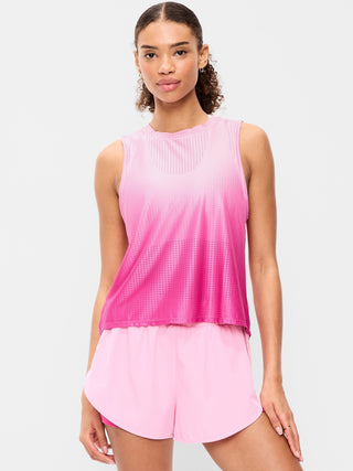 Camiseta sin mangas de malla.