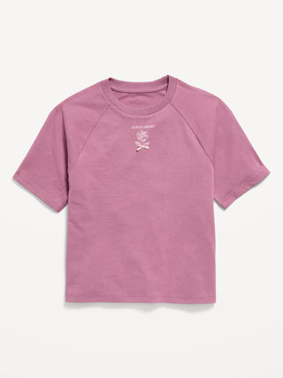 Oversized Short-Sleeve Graphic T-Shirt for Girls.