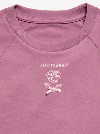 Oversized Short-Sleeve Graphic T-Shirt for Girls.