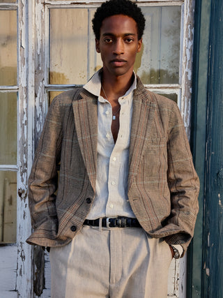 Loose-fitting Long-sleeved Linen Shirt