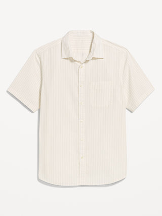 Camisa Manga Corta con Estampado Rayas