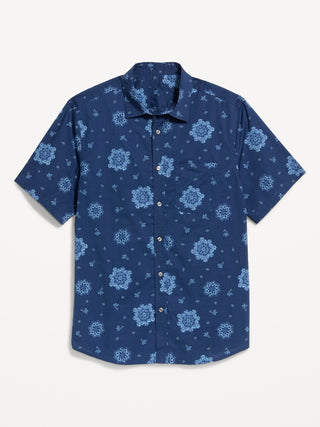 Blue Floral Collection Short Sleeve Shirt