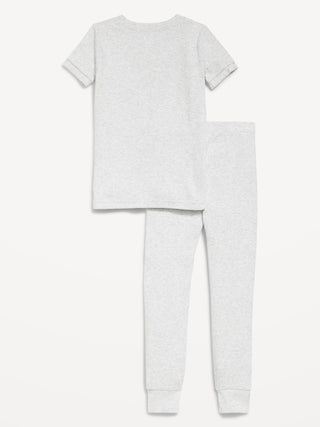 Snug-Fit Ribbed Pajama Set for Toddler & Baby.