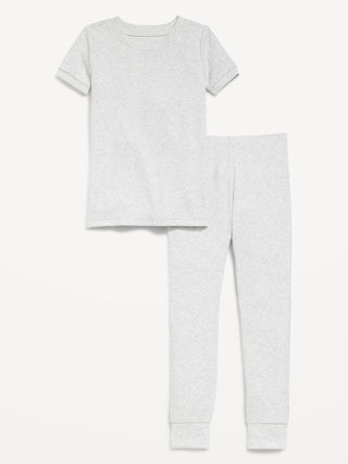 Snug-Fit Ribbed Pajama Set for Toddler & Baby.