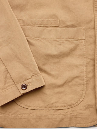 Chaqueta camisera italiana de lino y algodón.