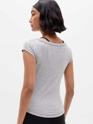 Perfect Rib Boatneck Tee.