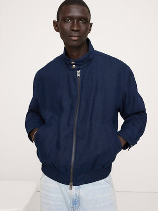 Chaqueta Harrington de lino.