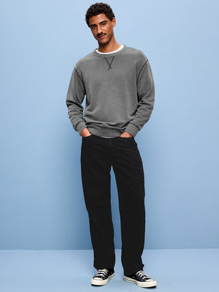 Structured Loose Non-Stretch Jeans.