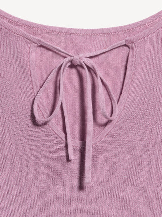 Bell-Sleeve Keyhole Top.
