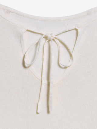 Bell-Sleeve Keyhole Top.