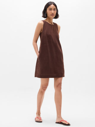 Vestido con Tirantes de Lino