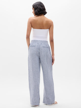 Pantalón Ancho Talle Alto de Lino