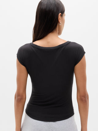 Perfect Rib Boatneck Tee.