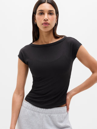 Perfect Rib Boatneck Tee.