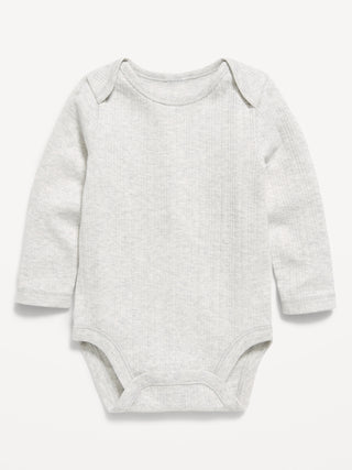 Long-Sleeve Ribbed Bodysuit for Baby.