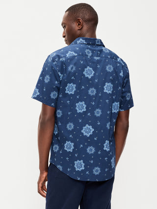 Blue Floral Collection Short Sleeve Shirt