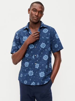 Blue Floral Collection Short Sleeve Shirt