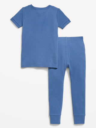 Snug-Fit Ribbed Pajama Set for Toddler & Baby.