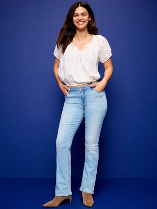 Mid-Rise Wow Boot-Cut Jeans.