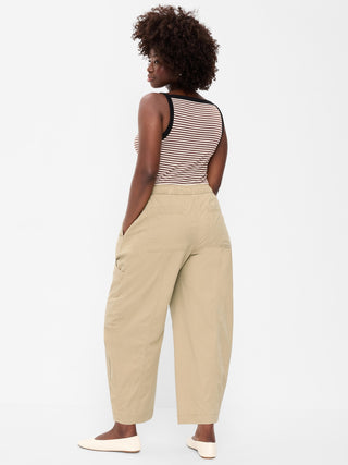 Mid-Rise Barrel-Leg Utility Pants.