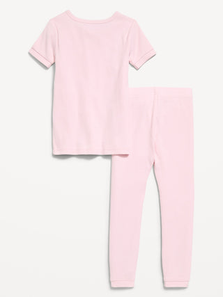 Snug-Fit Ribbed Pajama Set for Toddler & Baby.