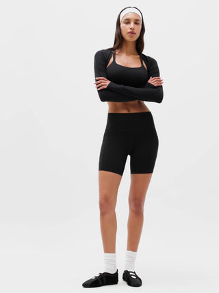 Short Deportivo Talle Alto con Bolsillos