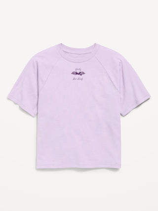 Oversized Short-Sleeve Graphic T-Shirt for Girls.