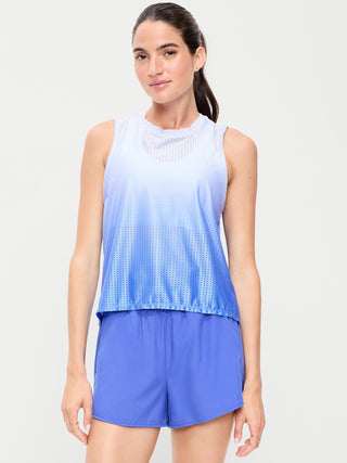 Camiseta sin mangas de malla.