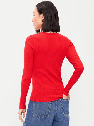 SoSoft Lite Crew-Neck Long-Sleeve Ribbed Top.