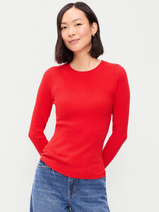 SoSoft Lite Crew-Neck Long-Sleeve Ribbed Top.