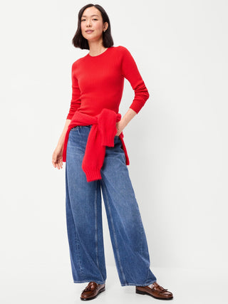 SoSoft Lite Crew-Neck Long-Sleeve Ribbed Top.