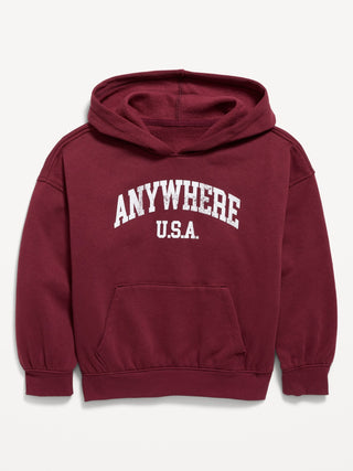 Oversized Graphic Pullover Hoodie for Girls.