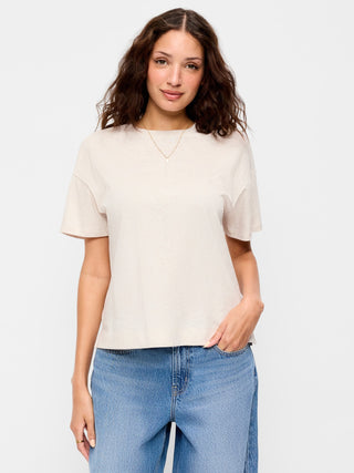 Camiseta Cuello Redondo de Algodón