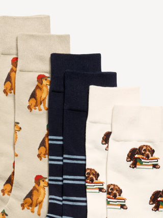 Paquete de 3 pares de calcetines novedosos de hombre.