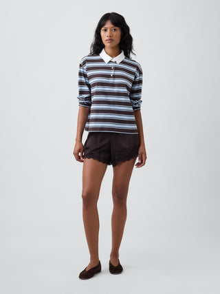 Polo Manga Larga Estampado Rayas